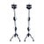 Mid 20th Century Spanish Forged Iron Floor Candlesticks, Torchieres 5 Ft Tall - Pair For Sale