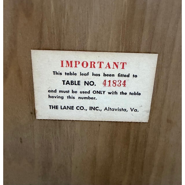 Mid-Century Modern Lane Rhythm Drop-Leaf Walnut Dining Table W/Leaves For Sale - Image 15 of 15