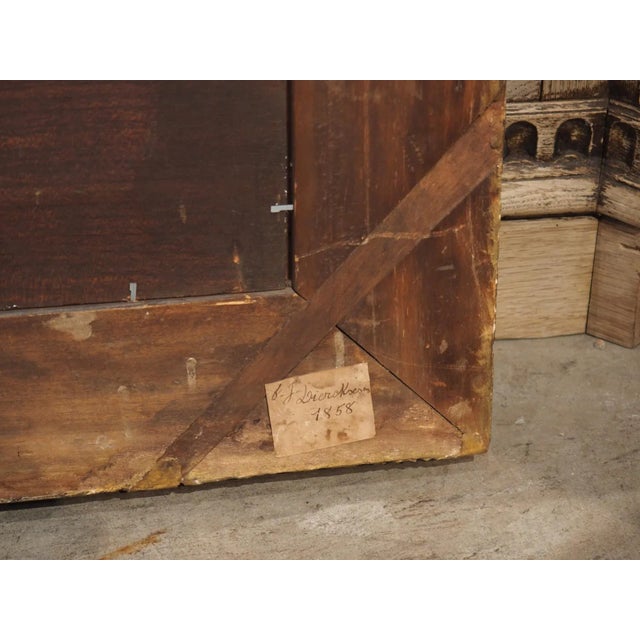 This oil on board pastoral painting of two cattle is signed and dated by the artist in the lower right corner “F.J....