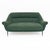 Sofa designed by Gigi Radice for Minotti. Made with a solid wood frame and green velvet upholstery, brass legs, and black...