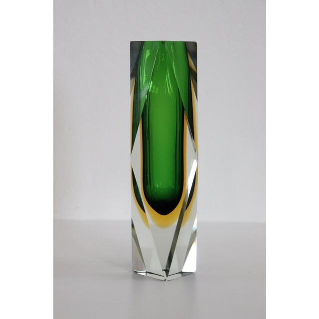 Green Murano Glass Vase by Flavio Poli for A. Mandruzzato, 1960s For Sale - Image 6 of 10