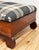 Early 20th Century Antique Early American Plaid Upholstery Strorage Footstool For Sale - Image 5 of 10