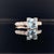 Diamond Aquamarine Ring 14k White Gold 1.70 TCW Women Certified For Sale - Image 4 of 11