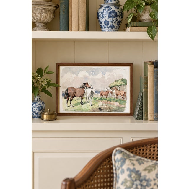 Bunny Williams Home 1850 Vintage English Equestrian Art Print by John Frederick Herring - 24" X 16" For Sale - Image 4 of 9