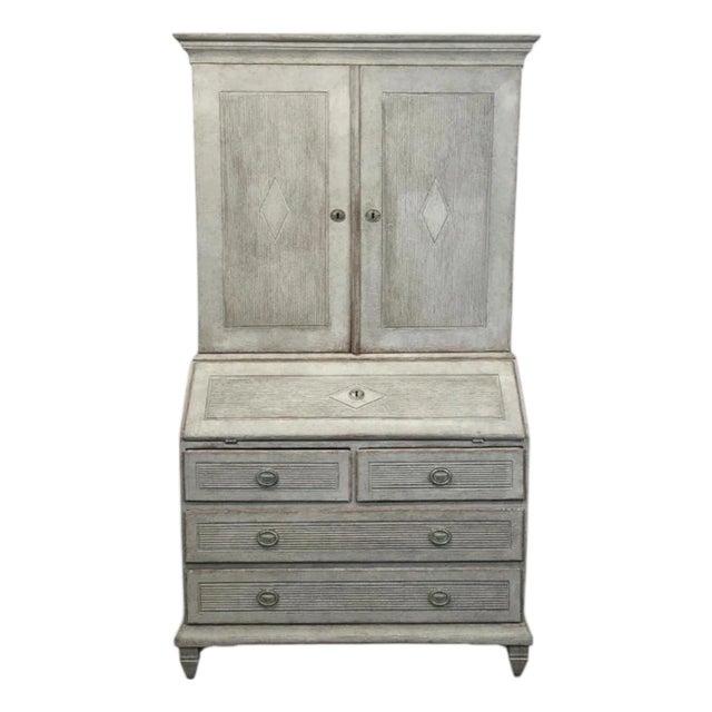 Early 19th C. Swedish Secretary With Original Hardware For Sale