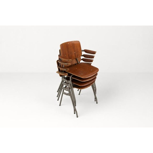 315 Stacking Chairs by Kho Liang Le for Car Catwijk, Set of 6 For Sale - Image 7 of 10
