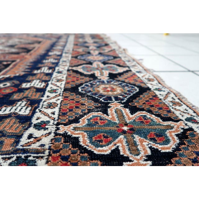 Gothic 1920s, Antique Persian Afshar Rug 3.8' X 4.6' (115cm X 142cm) For Sale - Image 3 of 12