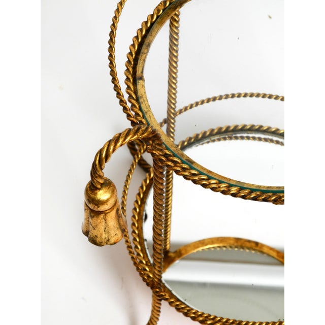 Small Vintage Italian Side Table in Gilded Iron by Li Puma Firenze, 1960s For Sale - Image 9 of 18