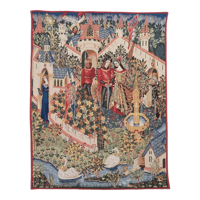 Arthur at Camelot Loom Woven Tapestry - 92 X 74 Cm (3'0" X 2'5") - Requires Rod Size 2 For Sale