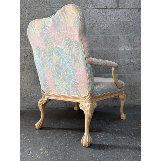 A Pair of Palm Beach Regency Coastal Style Bergere Armchairs by Sherrill Furniture. Circa 1980s For Sale - Image 12 of 18