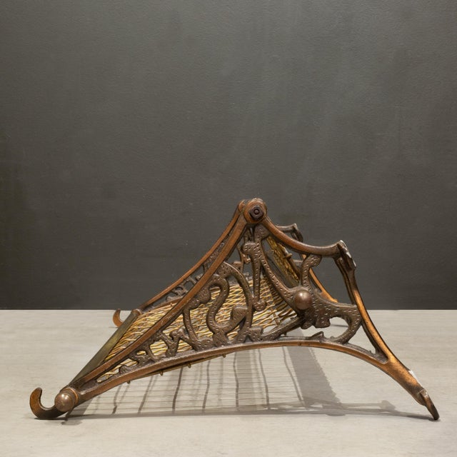 Vintage Cast Iron and Solid Brass New South Wales Railroad Traincar Luggage Rack c.1970 For Sale In San Francisco - Image 6 of 6