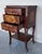 19th Century Pair of Italian Louis XV Marquetry Nightstnds With Drawers & Shelve For Sale - Image 10 of 13