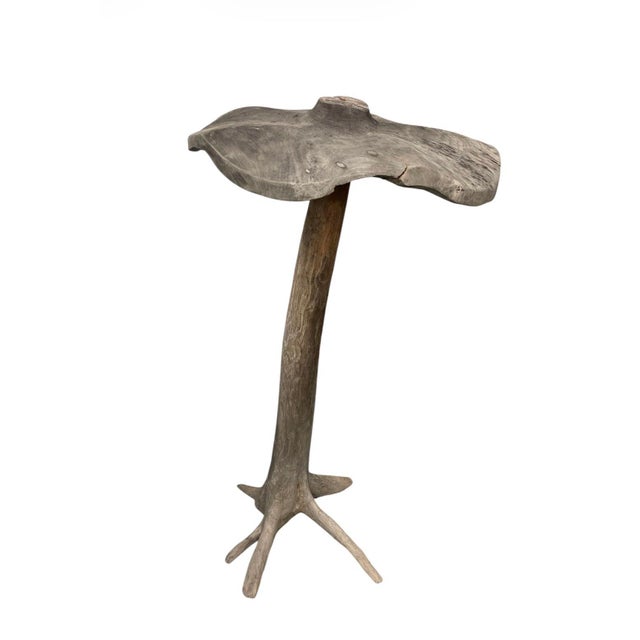 2000 - 2009 Mid-Century Hand-Carved Teakwood Mushroom Garden Sculpture For Sale - Image 5 of 12