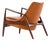 Afromosia and Leather Easy Chair attributed to Ib Kofod-Larsen, 1950s For Sale