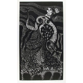 Spanish Dancer, Back, Manuel Izquierdo Woodcut For Sale