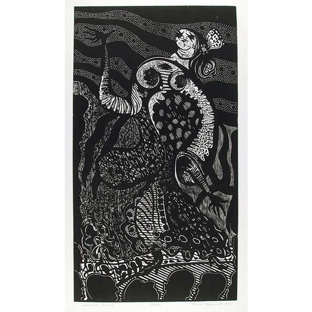 Spanish Dancer, Back, Manuel Izquierdo Woodcut For Sale