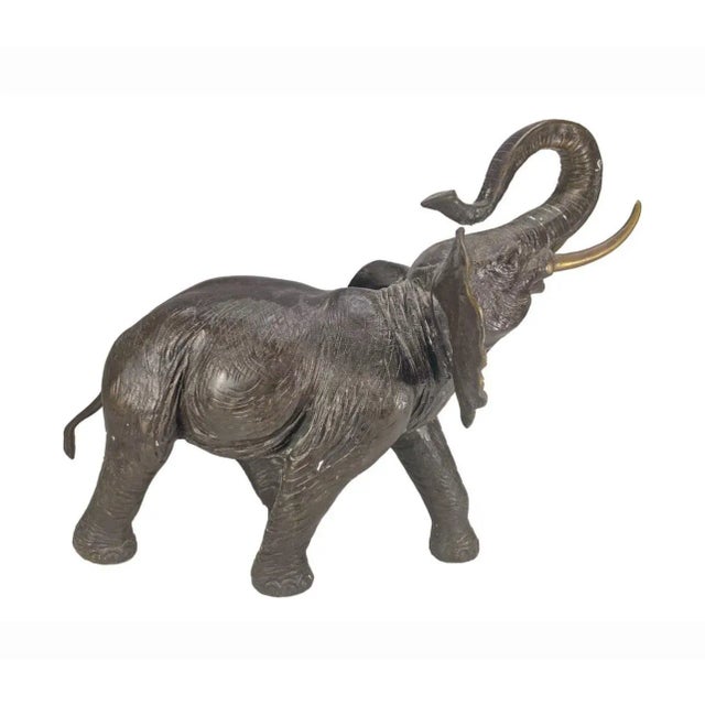 Vintage Elephant Bronze Sculpture For Sale - Image 12 of 12