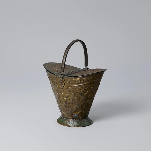 Metal Vintage Brass Coal Scuttle For Sale - Image 7 of 7