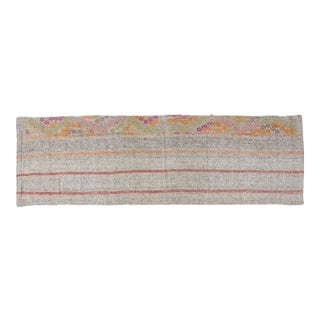 Nautral Vintage Wool Kilim Runner For Sale