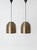 Gold Saturn Pendant Lamps by Kazuo Motozawa for Staff, Germany, 1970s, Set of 2 For Sale - Image 8 of 8