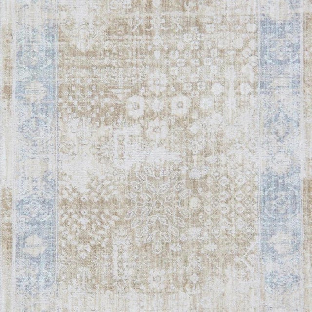 Beige Pasargad Home Eterna Beige Polyester Area Rug- 3'11'' X 5' 9'' For Sale - Image 8 of 9