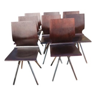 Late 20th Century Set of 8 Modern Dining Chairs For Sale