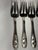 Godinger 1970s Godinger Rose Floral Pattern Dessert Forks Set of 11 Silver Plate Vintage Flatware For Sale - Image 4 of 5