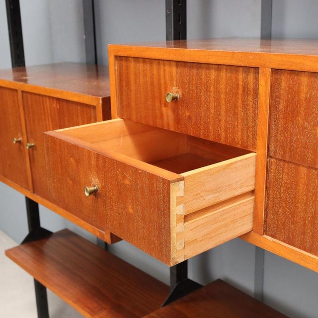 Wood Vintage Bookcase in Mahogany, 1960s For Sale - Image 7 of 15