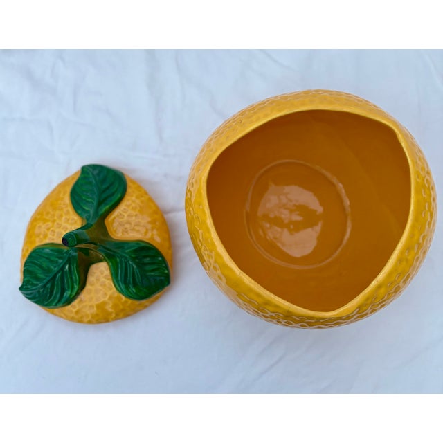 Orange Mid 20th Century McCoy Citrus Chic California Orange Shaped Ceramic Cookie Jar For Sale - Image 8 of 12