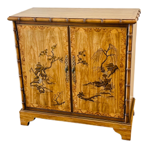 Fabulous 1970s Drexel Heritage Faux Bamboo Chinoiserie Cabinet