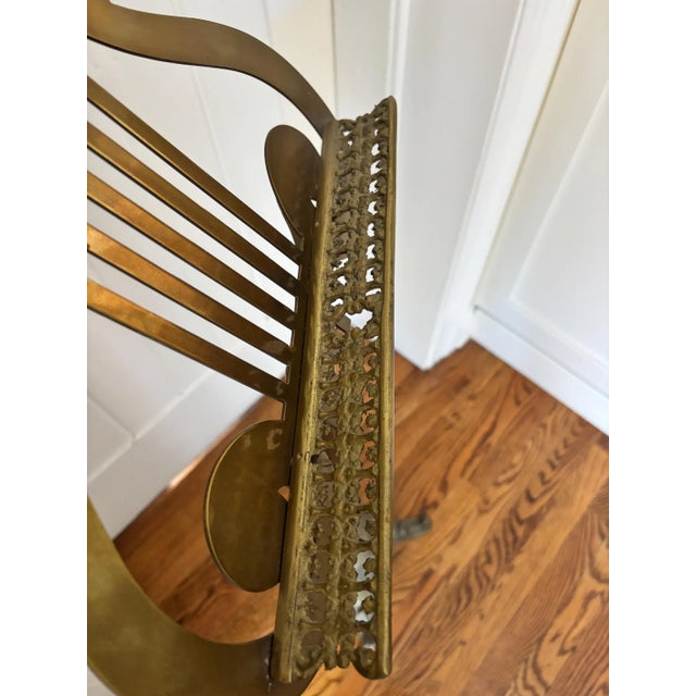 Vintage Mid Century Brass Music Stand For Sale - Image 4 of 7
