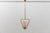 Mid century modern brass & pink glass pendant lamp, 1960s austria the rod could be shortened to a total length of 60 cm....