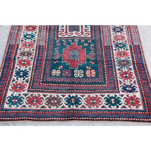 Textile World Class Antique Caucasian Karachov Rug -6' 9'' X 4' 4'' Feet For Sale - Image 7 of 13