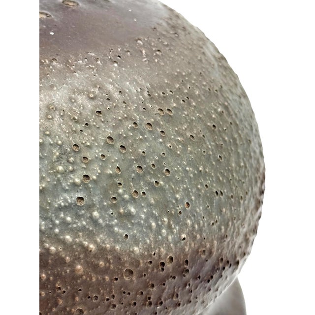 Mid-Century Modern Brown Ceramic Lamp Base, France 1960s For Sale - Image 10 of 12
