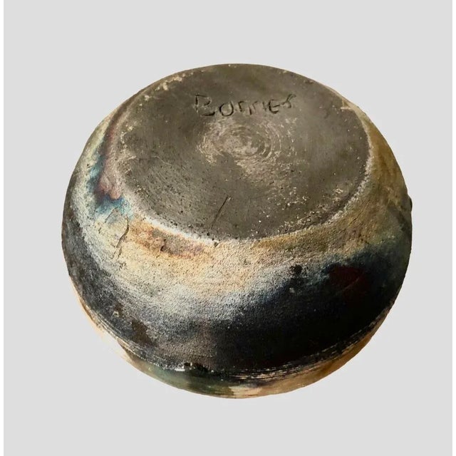 Vintage 1980’s Studio Pottery Vessel Glazed Vase Drip Pot For Sale - Image 11 of 12