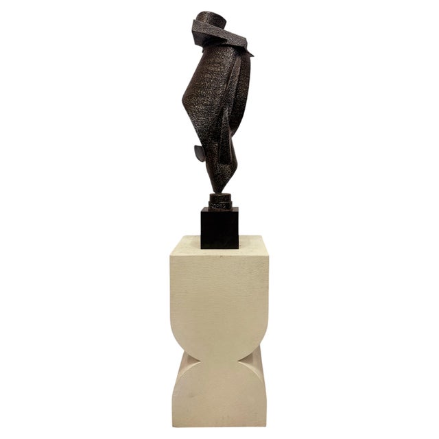 Huge 1960s John Roper Abstract Brutalist Bronze Sculpture, 40 inches Offered for sale is a 1960s abstract Brutalist...