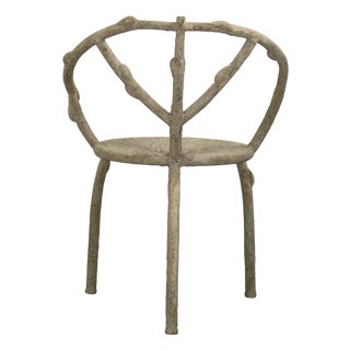 Matthew Izzo Home Faux Bois Three Legged Chair For Sale