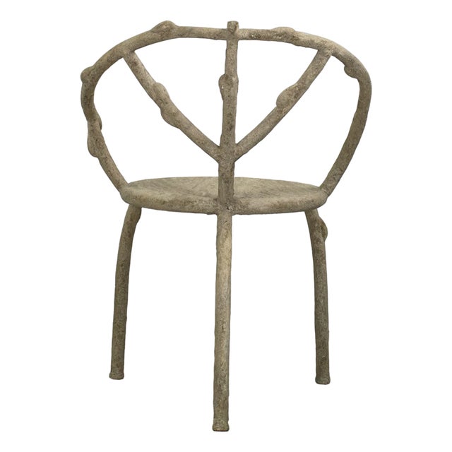 Matthew Izzo Home Faux Bois Three Legged Chair For Sale