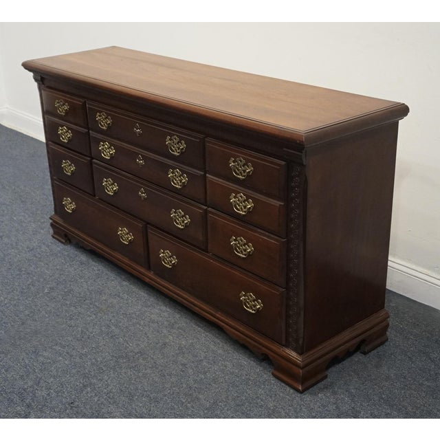 Bassett Vaughan Bassett Traditional Chippendale Style 63" Triple Dresser 30-002 For Sale - Image 4 of 14