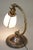 1910s Art Nouveau Edward Miller Industrial Machine Age Elaborate Brass Slag Glass Articulating Desk Table Piano Lamp For Sale - Image 10 of 12