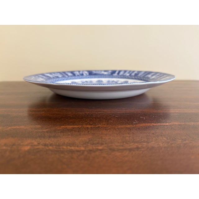 Vintage Mottahedeh Greek Revival Blue and White Neoclassical Plate For Sale - Image 9 of 11