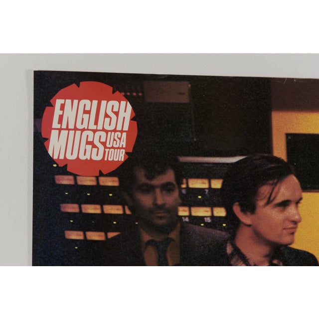 An original promotional poster featuring Elvis Costello & the Attractions with Squeeze for the 1981 "English Mugs USA...