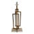 Modern Sculptural Antique Brass Lamp For Sale