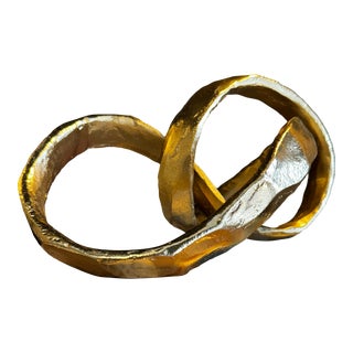 Gilded Metal Knot Object For Sale