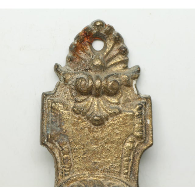 Pair of French Bronze Ornate 7.75 In. Back Plates For Sale - Image 4 of 8
