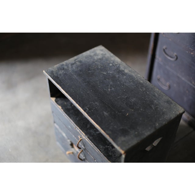 Japanese Antique Bk Small Drawer Primitive For Sale - Image 10 of 11