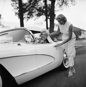 11x14 Print of Kim Novak in Her New Corvette, 1956 Photo by Sid Avery