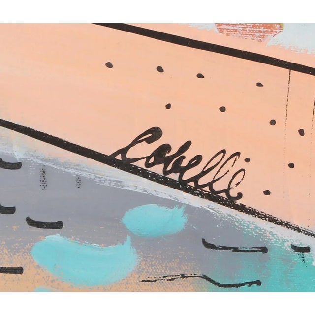 Charles Cobelle Paris Canal, circa 1949 Acrylic on Canvas, signed Edition: 20 in. x 24 in.