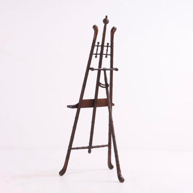 French Circa 1940s French Faux Bamboo Artist Easel For Sale - Image 3 of 5