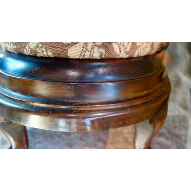 Walnut Bee-Clad Oval Stool For Sale In Minneapolis - Image 6 of 14